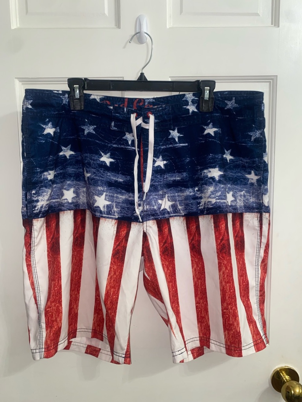 🇺🇸 Red Camel Board Shorts - Stars & Stripes Red/White/Blue. Men’s Size 38